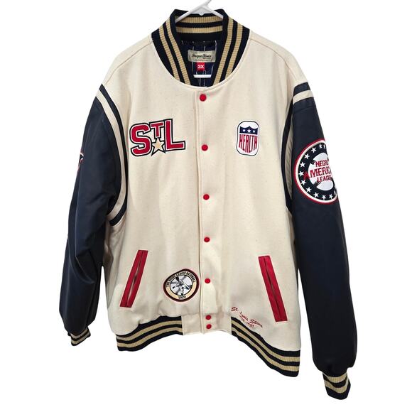 HeadGear Classics. Sz 3XL St. Louis Stars Distressed Wool Varsity Jacket - Picture 1 of 14